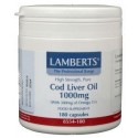 Levertraan (cod liver oil) 1000 mg 180ca
