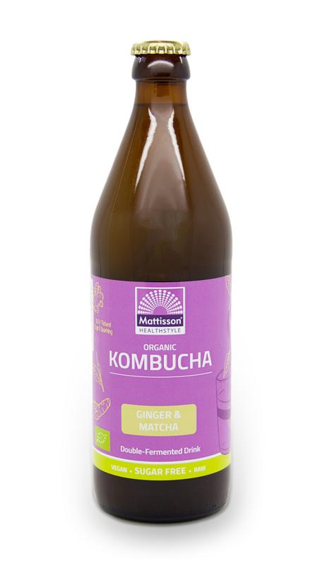 Kombucha ginger & matcha double fermented bio 500ml