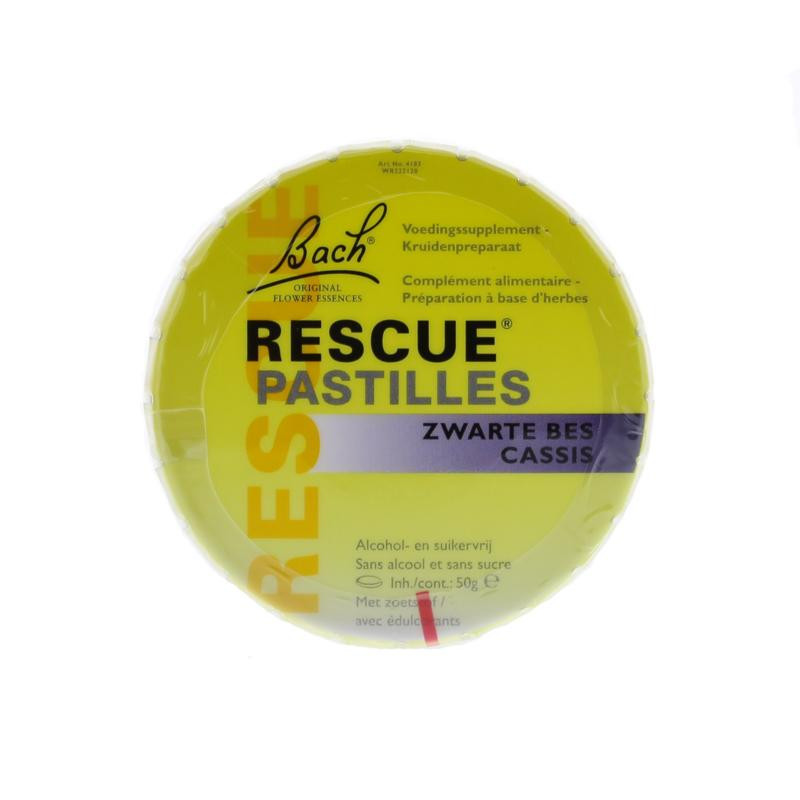 Rescue pastilles zwarte bes 50g