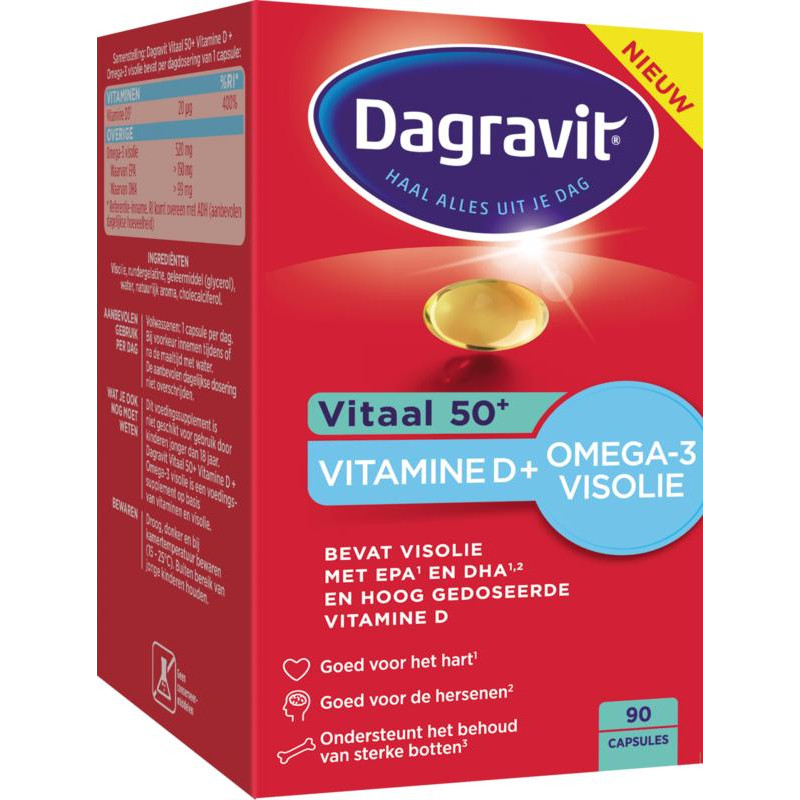 Vitaal 50+ omega/vitamine D 90ca