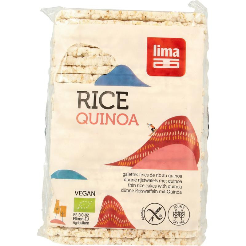 Rijstwafels recht dun quinoa bio 130g