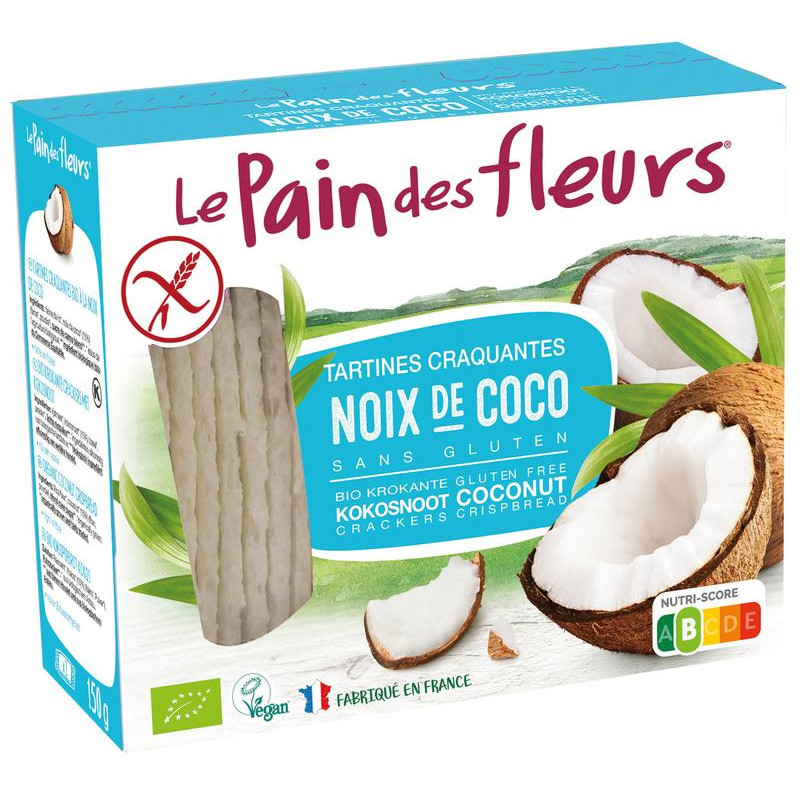 Krokante bio crackers met kokos bio 150g