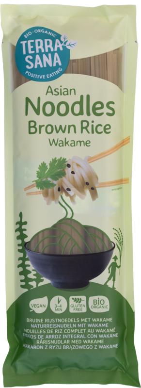Bruine rijstnoedels met wakame bio 250g