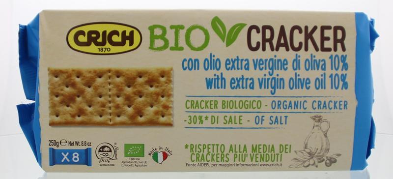 Crackers olijfolie blauw bio 250g