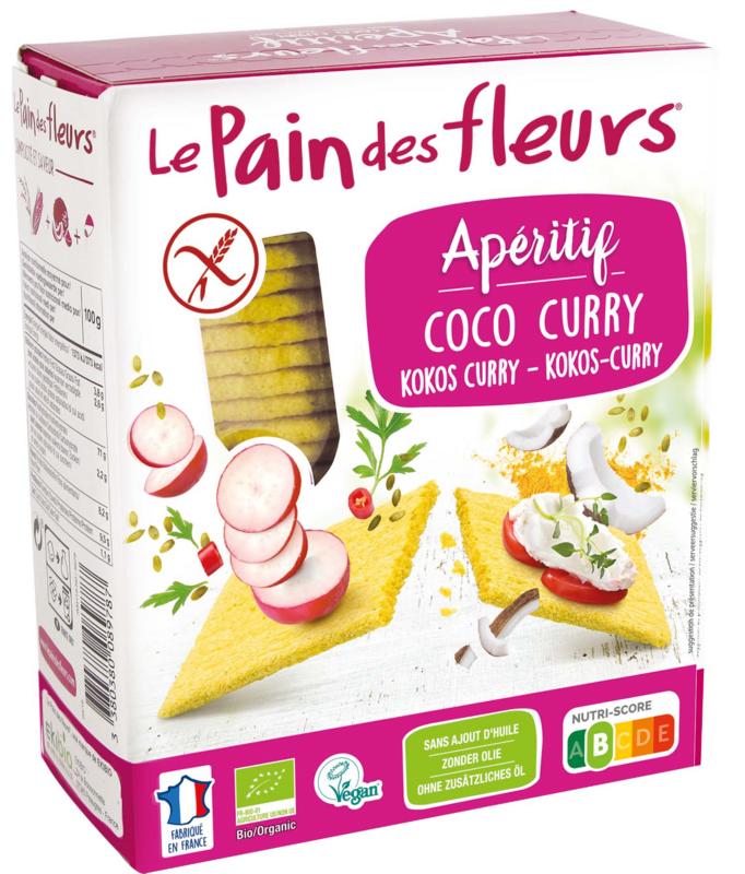 Aperitif crackers kokos/curry bio 150g