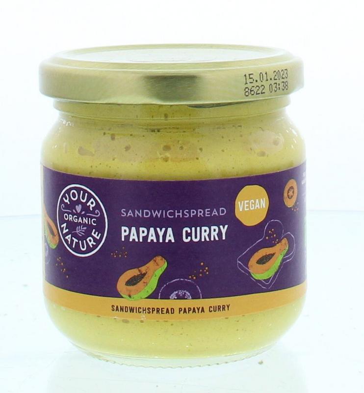 Sandwichspread papaya-curry bio 180g