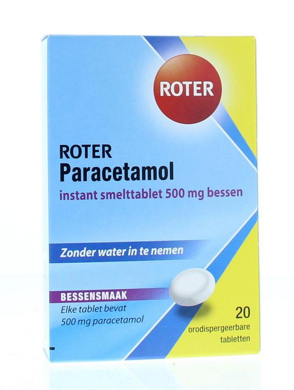 Paracetamol 500 mg smelttablet bessen smaak 20tb