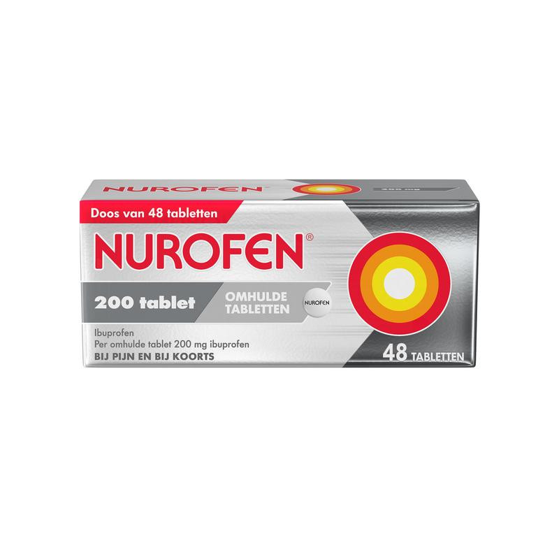 Ibuprofen omhulde tabletten 200mg 48tb