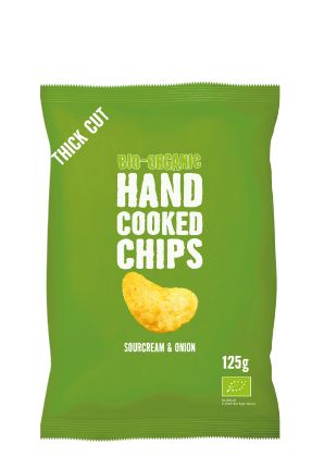 Chips handcooked sour cream & onion bio 125g