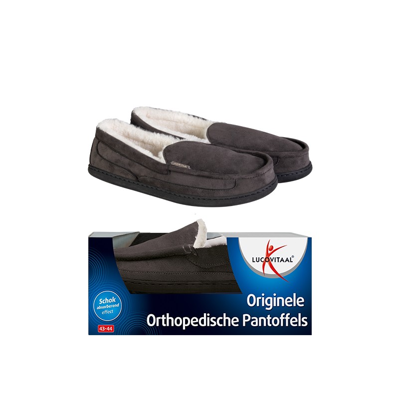 Orthopedische pantoffels antraciet 37-38 1paar