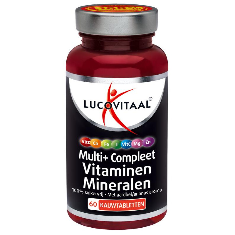 Multi vitaminen & mineralen kauwtablet 60tb