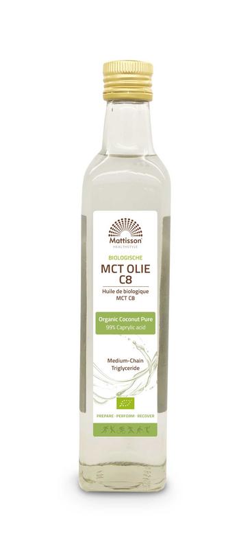 MCT olie C8 - coconut pure - 99% caprylic acid bio 500ml