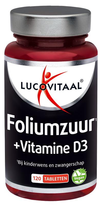 Foliumzuur + vitamine D3 tabletten 120tb