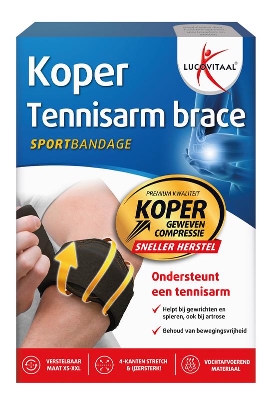 Brace tennisarm koper 1st