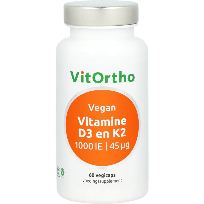 Vitamine D3 1000IE K2 45mcg vegan 60vc